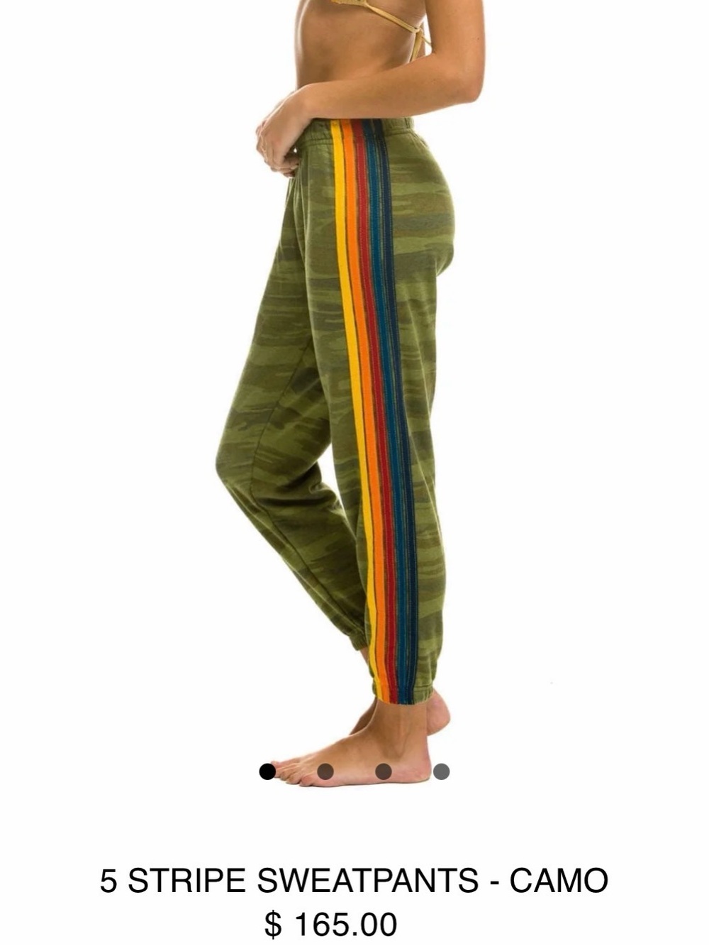 Size Small - Aviator Nation 5 Stripe Camo Sweatpants